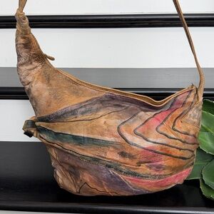Emily Ann Custom Genuine Leather Crossbody Shoulder Purse Handcrafted Boho Art